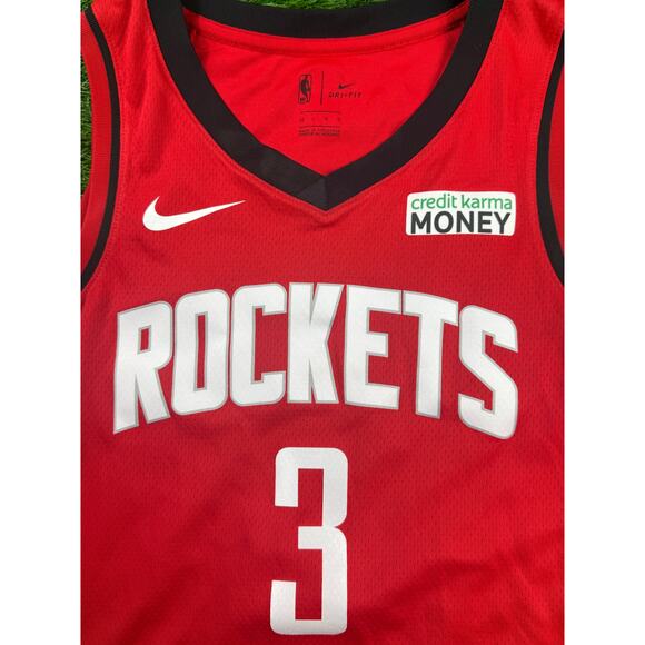 Nike NBA Houston Rockets #3 Red Dri-FIT Swingman Jersey Size 48 Men’s Sport L - Picture 4 of 5